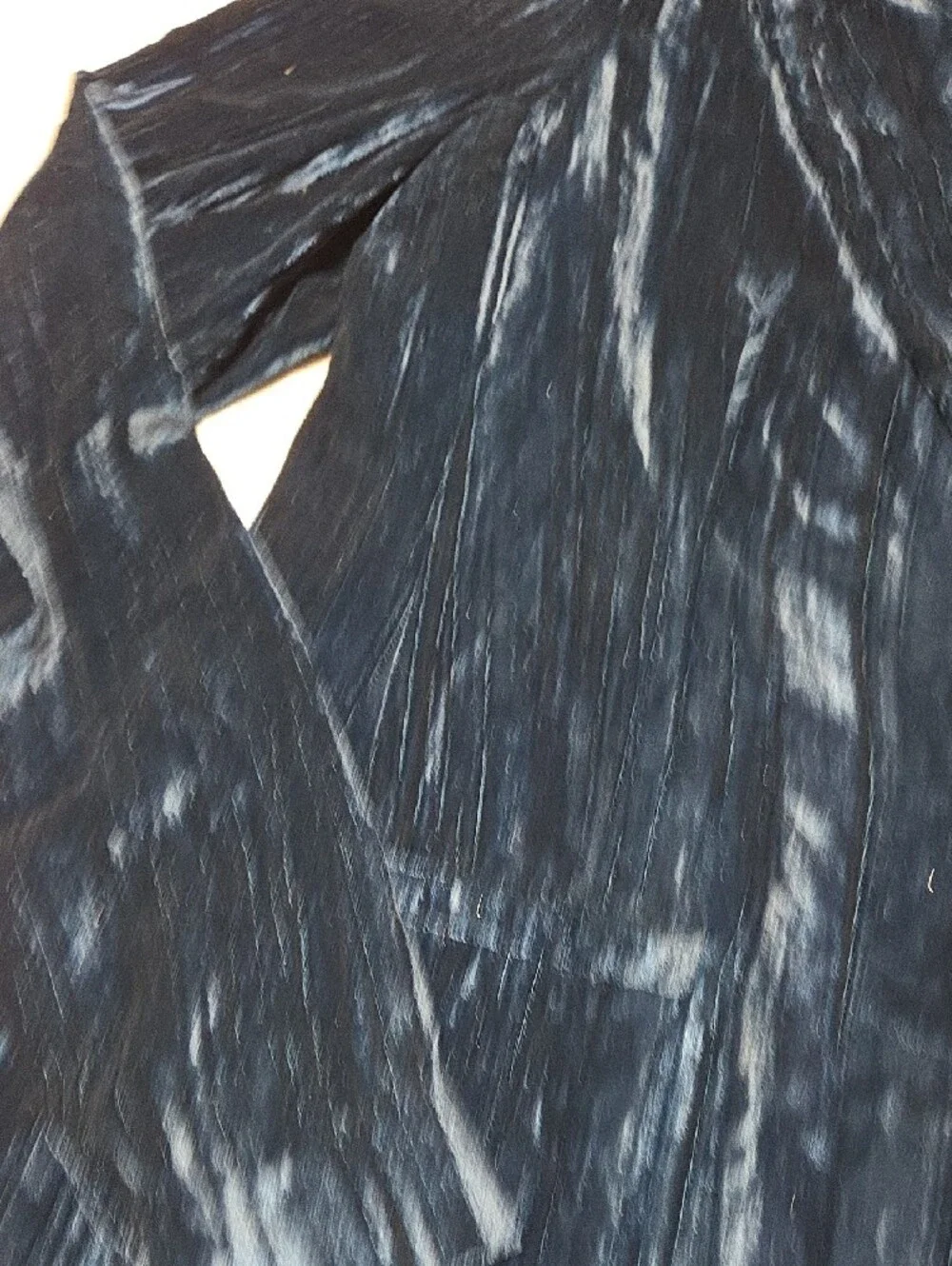 Navy Crushed Velvet Tailored Blazer